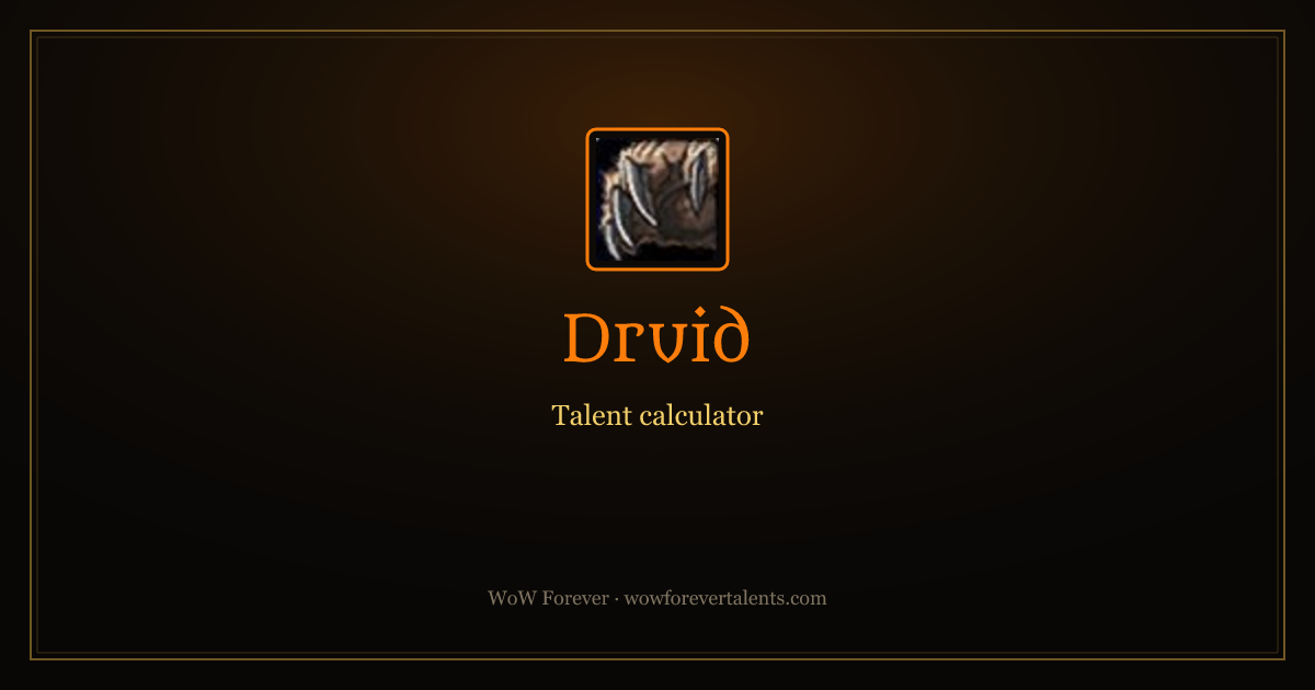 Druid Feral Combat 7/33/5 Talent Build – WoW Forever